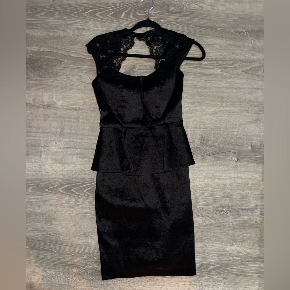 Cache Black Sheath Midi Dress Sweetheart Neckline Sleeveless